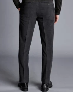 Pants & Shorts<Charles Tyrwhitt Italian Moleskin Pants - Dark Grey