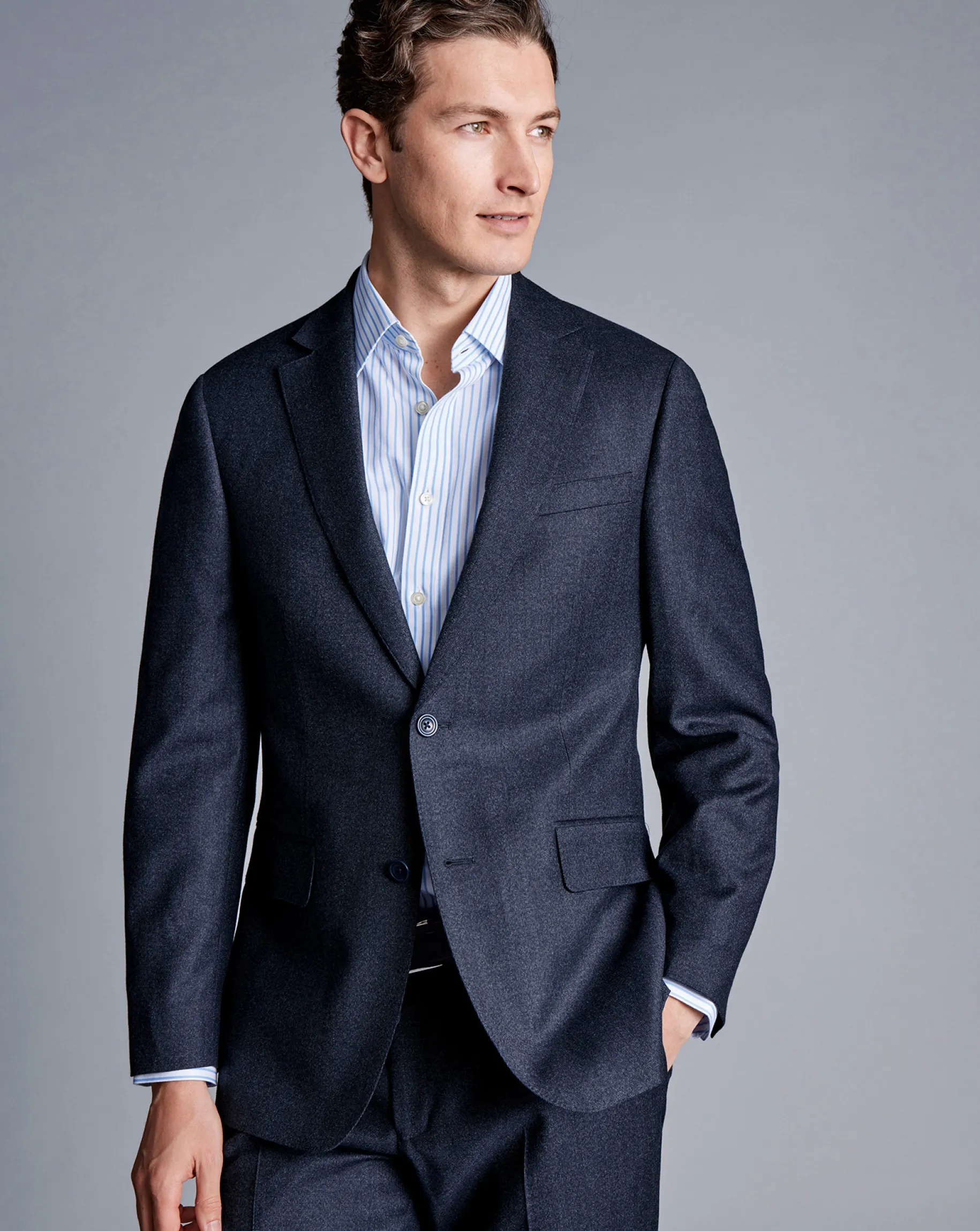 Suit Jackets<Charles Tyrwhitt Italian Pindot Suit Jacket - Denim Blue