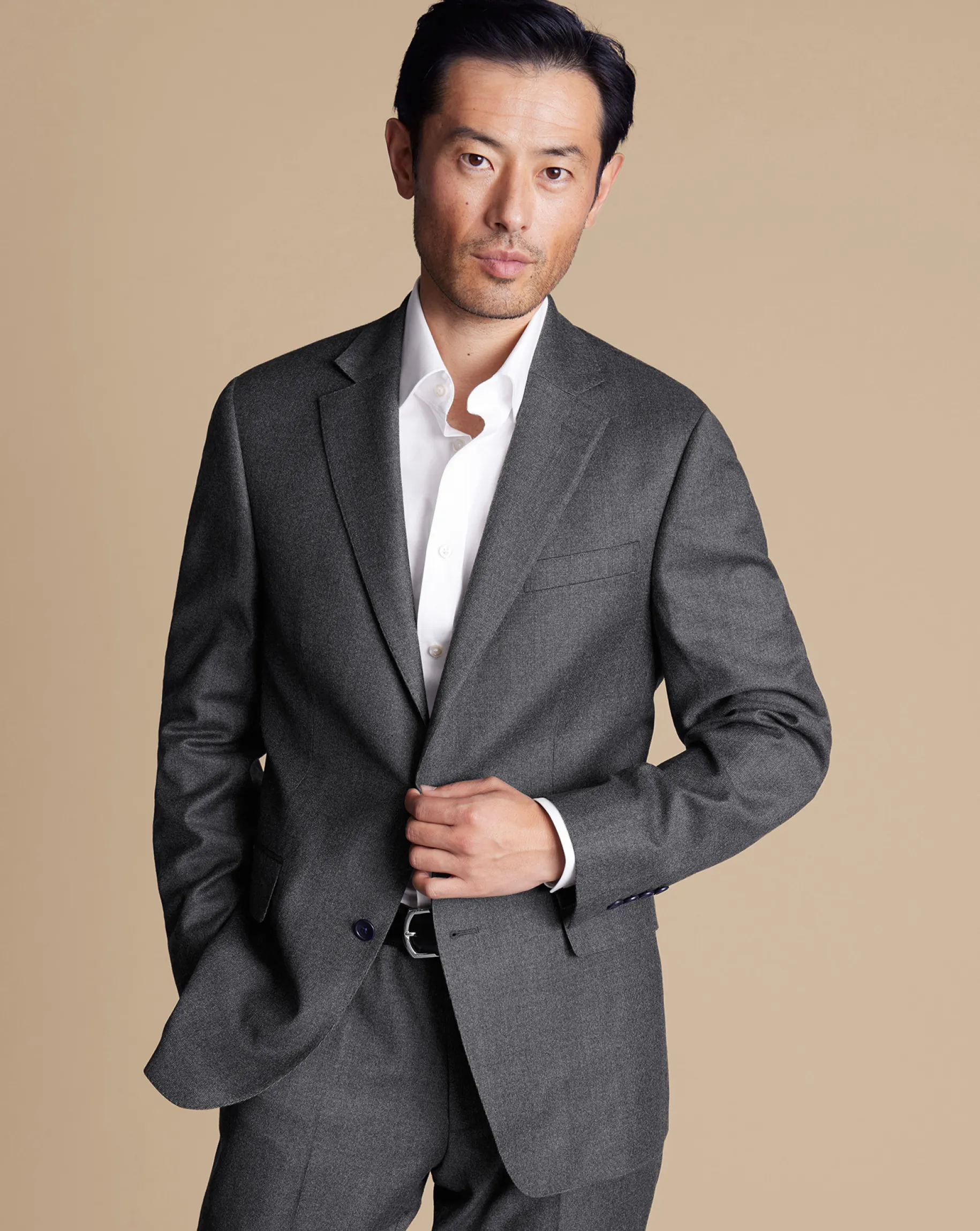 Seasonal Looks|Suit Jackets<Charles Tyrwhitt Italian Pindot Suit Jacket - Grey
