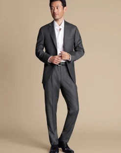 Seasonal Looks|Suit Jackets<Charles Tyrwhitt Italian Pindot Suit Jacket - Grey