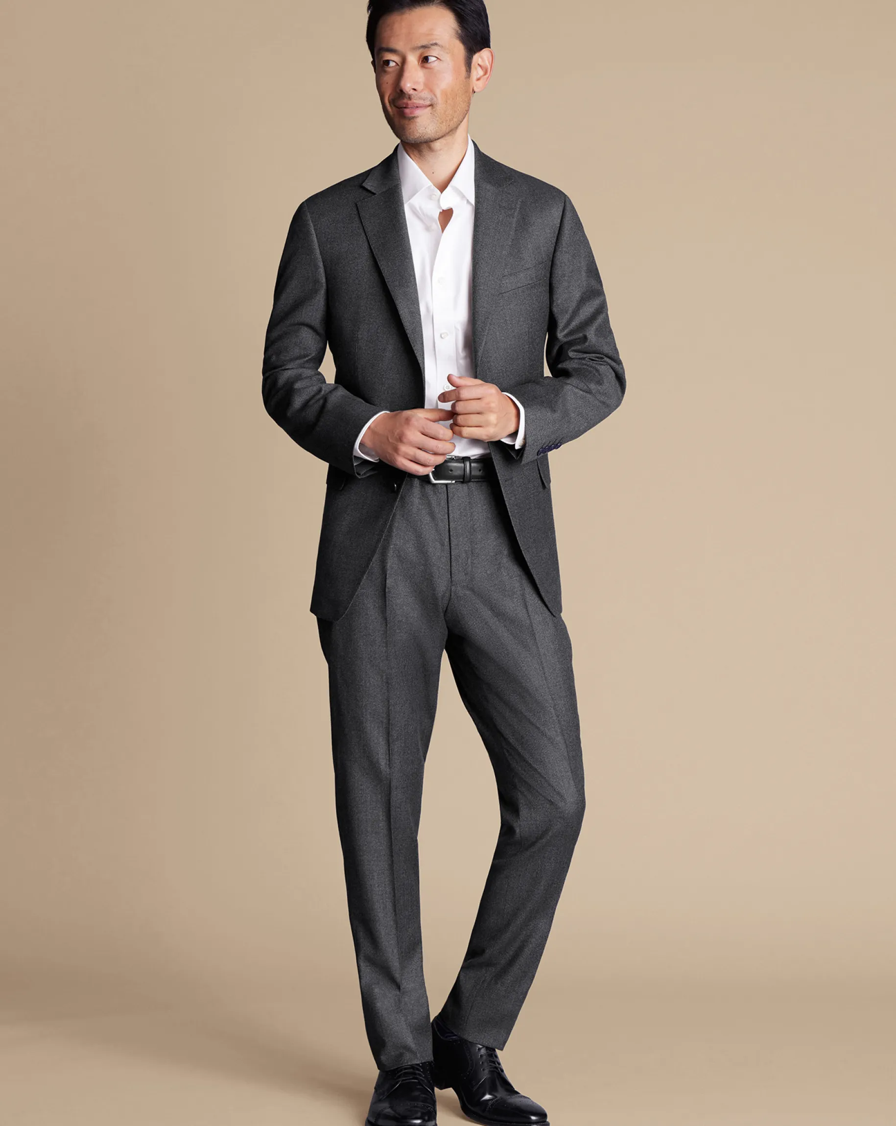 Seasonal Looks|Suit Jackets<Charles Tyrwhitt Italian Pindot Suit Jacket - Grey