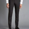 Suit Pants|Pants & Shorts<Charles Tyrwhitt Italian Prince of Wales Check Suit Pants - Charcoal Grey