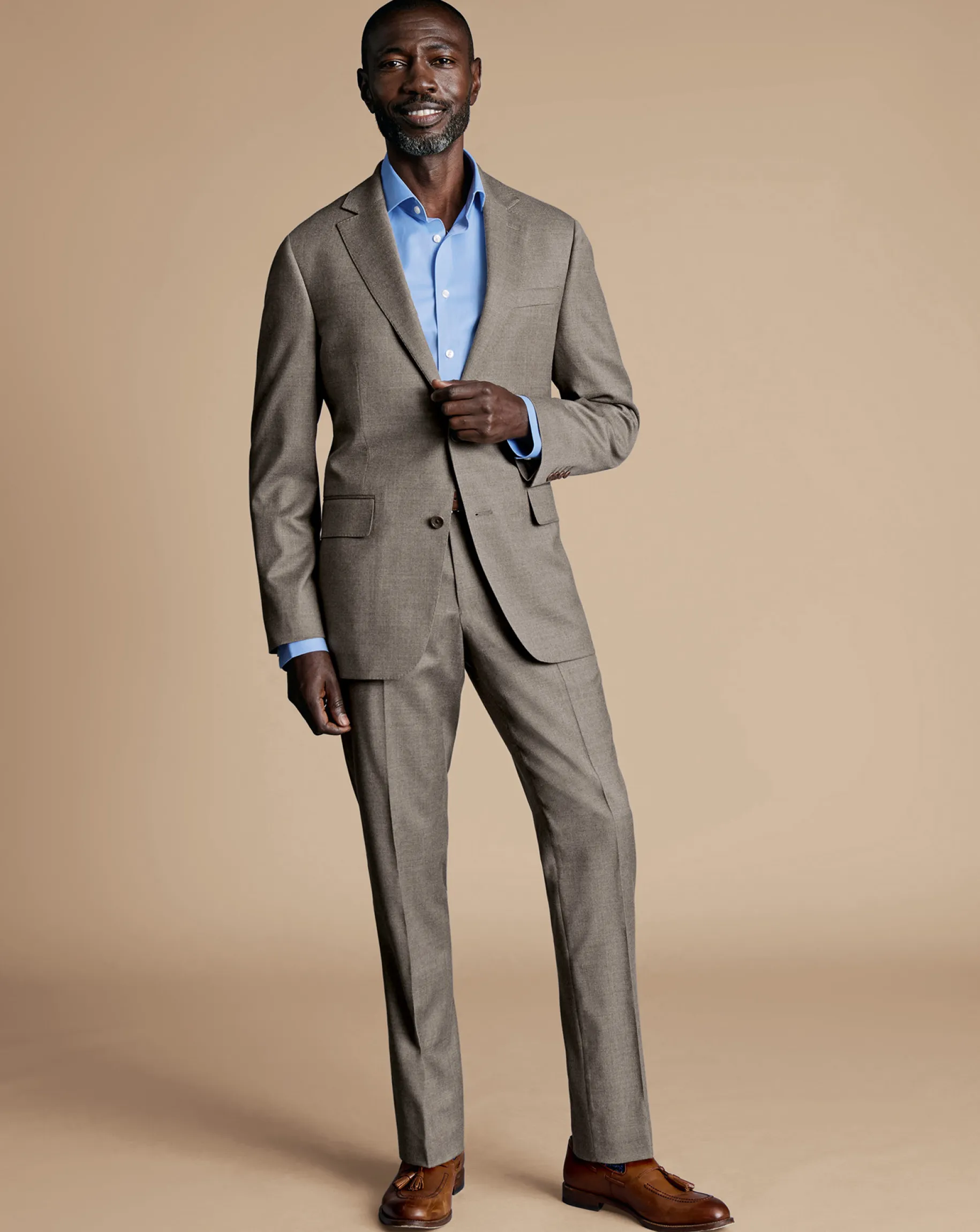 Suit Jackets|Blazers<Charles Tyrwhitt Italian Twill Suit Jacket - Taupe