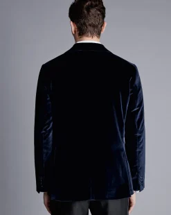 Black Tie|Wedding<Charles Tyrwhitt Italian Velvet Jacket - Navy