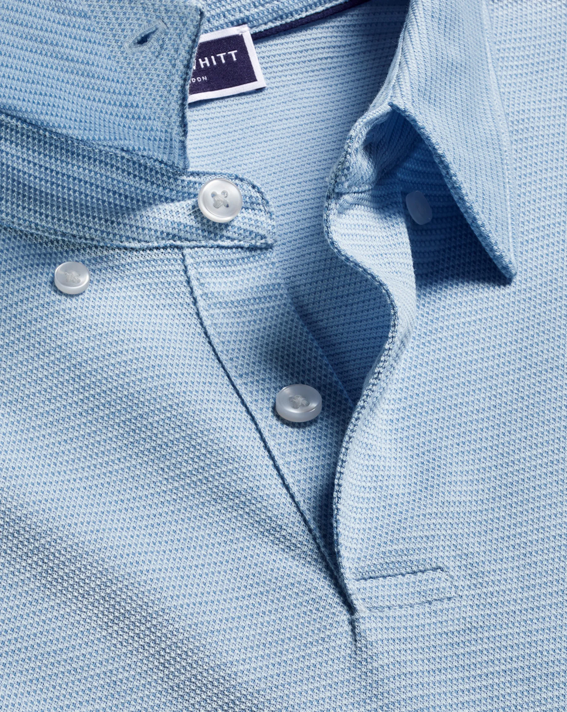Shirt Sale|Polos<Charles Tyrwhitt Jacquard Polo - Cornflower Blue