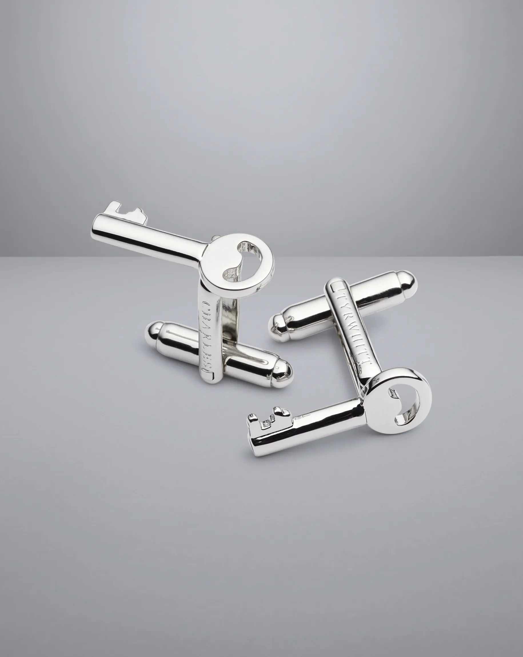 Accessories<Charles Tyrwhitt Key Cufflinks - Silver