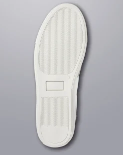 Sneakers<Charles Tyrwhitt Leather and Suede Cupsole Sneakers - White & Light Grey White & Grey