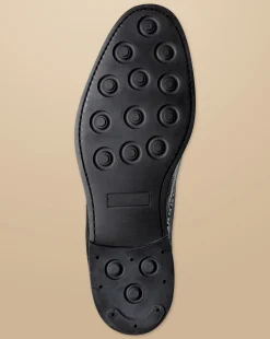 Boots|Black Shoes<Charles Tyrwhitt Leather Brogue Boots - Black