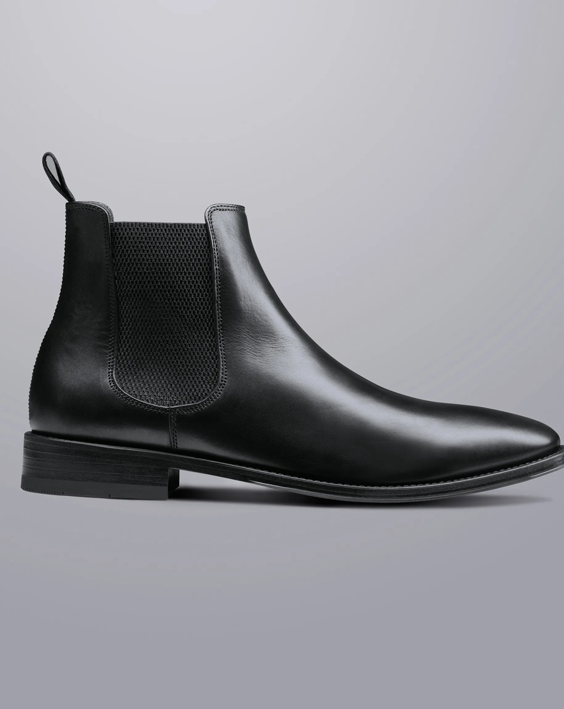 Boots|Black Shoes<Charles Tyrwhitt Leather Chelsea Boots - Black