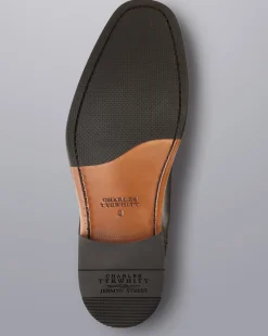Boots|Brown Shoes<Charles Tyrwhitt Leather Chelsea Boots - Dark Chocolate