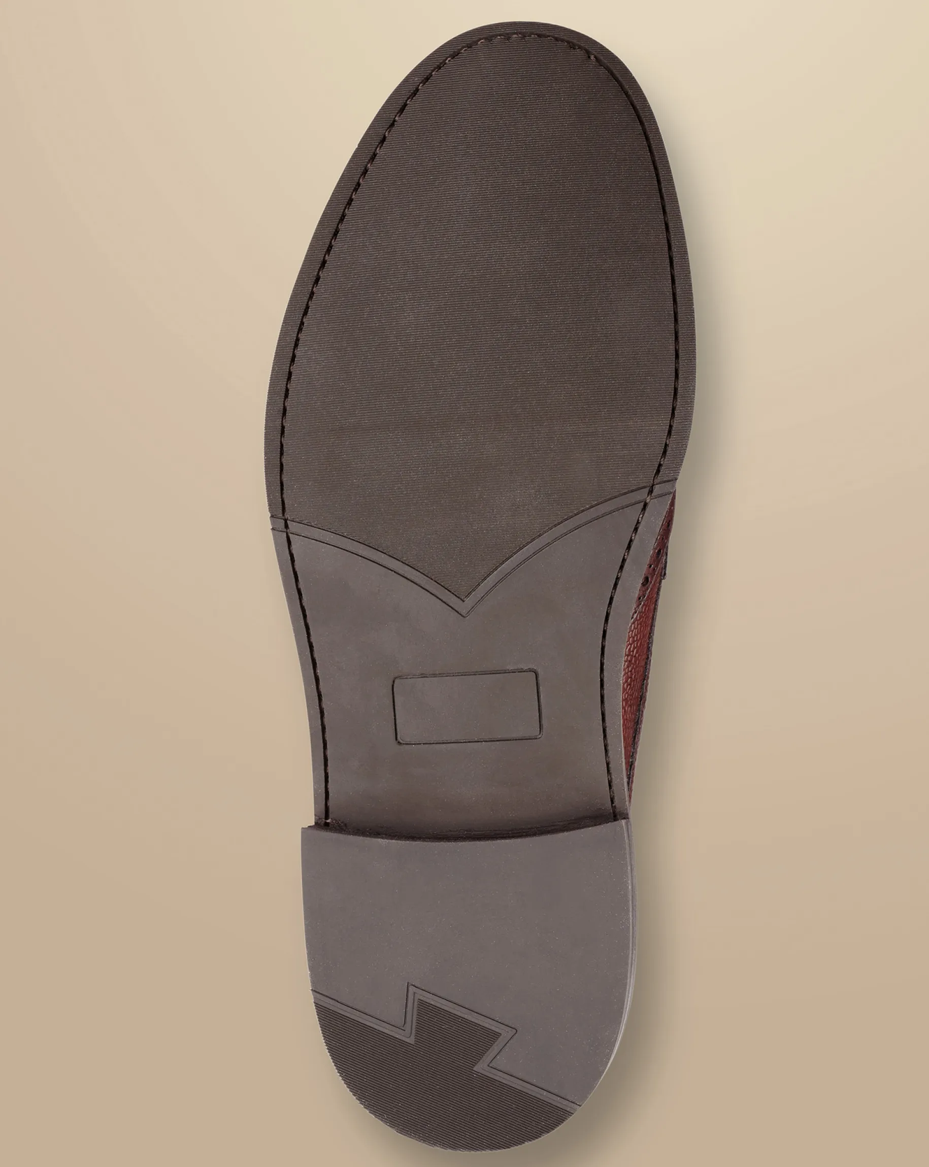 Shoes<Charles Tyrwhitt Leather Grain Derby Brogue Shoes - Chestnut Brown