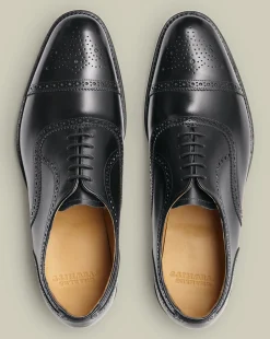 Smart Shoes|Black Shoes<Charles Tyrwhitt Leather Oxford Brogue Shoes - Black