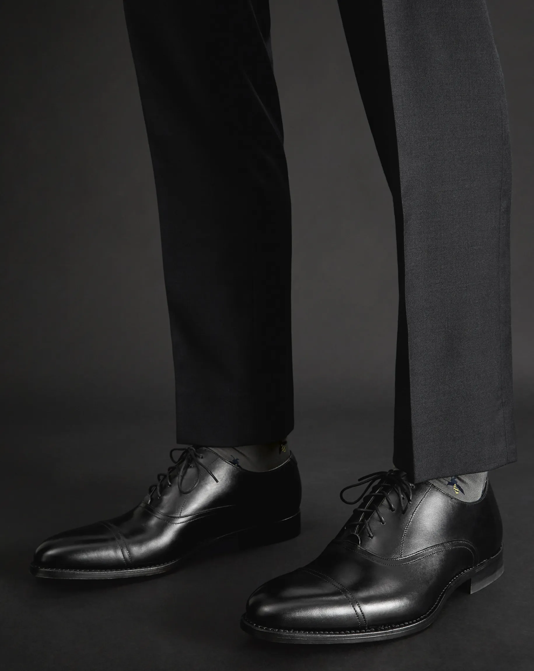 Smart Shoes|Black Shoes<Charles Tyrwhitt Leather Oxford Shoes - Black