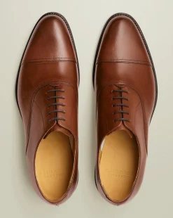Smart Shoes|Brown Shoes<Charles Tyrwhitt Leather Oxford Shoes - Chestnut Brown