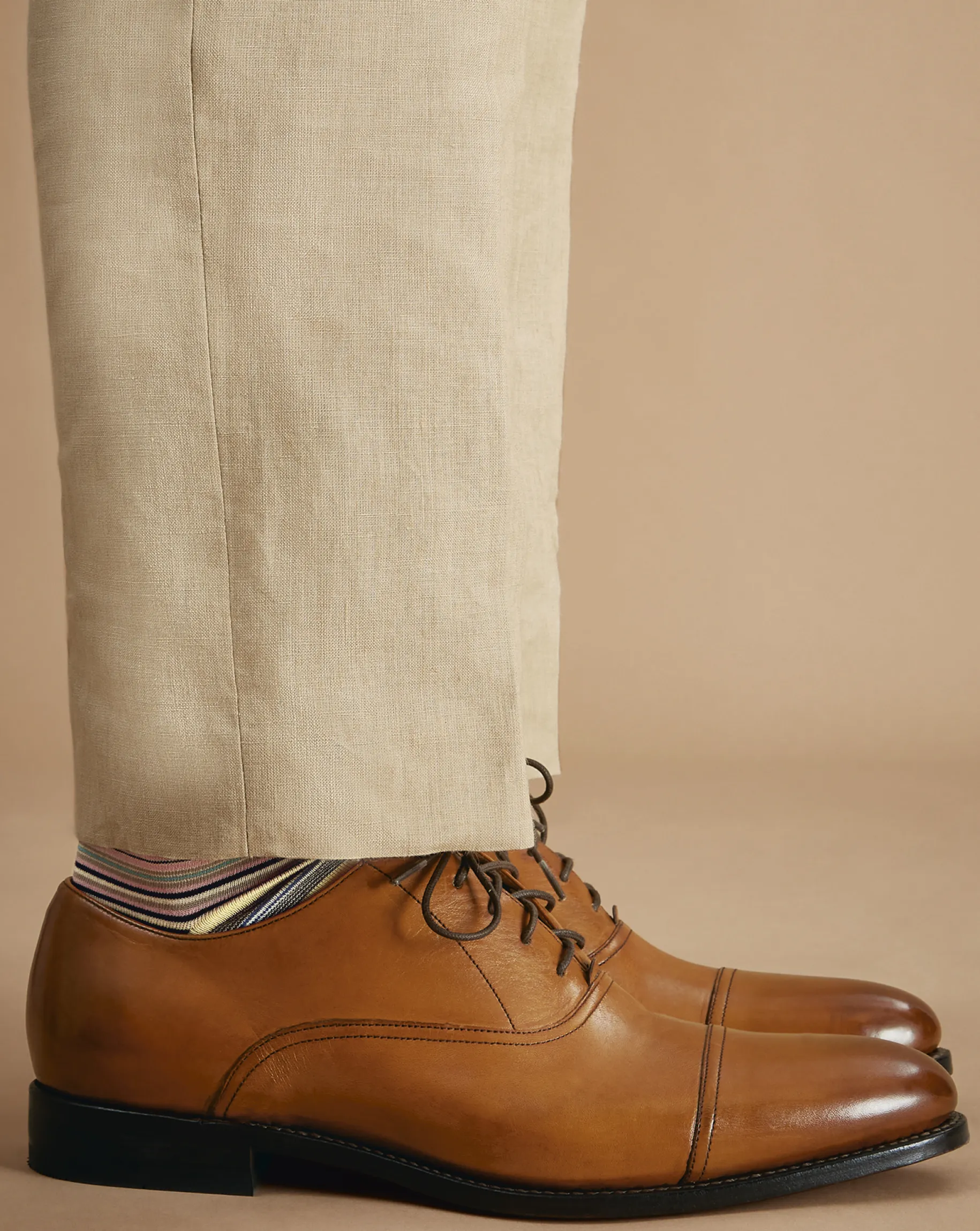 Smart Shoes|Brown Shoes<Charles Tyrwhitt Leather Oxford Shoes - Tan