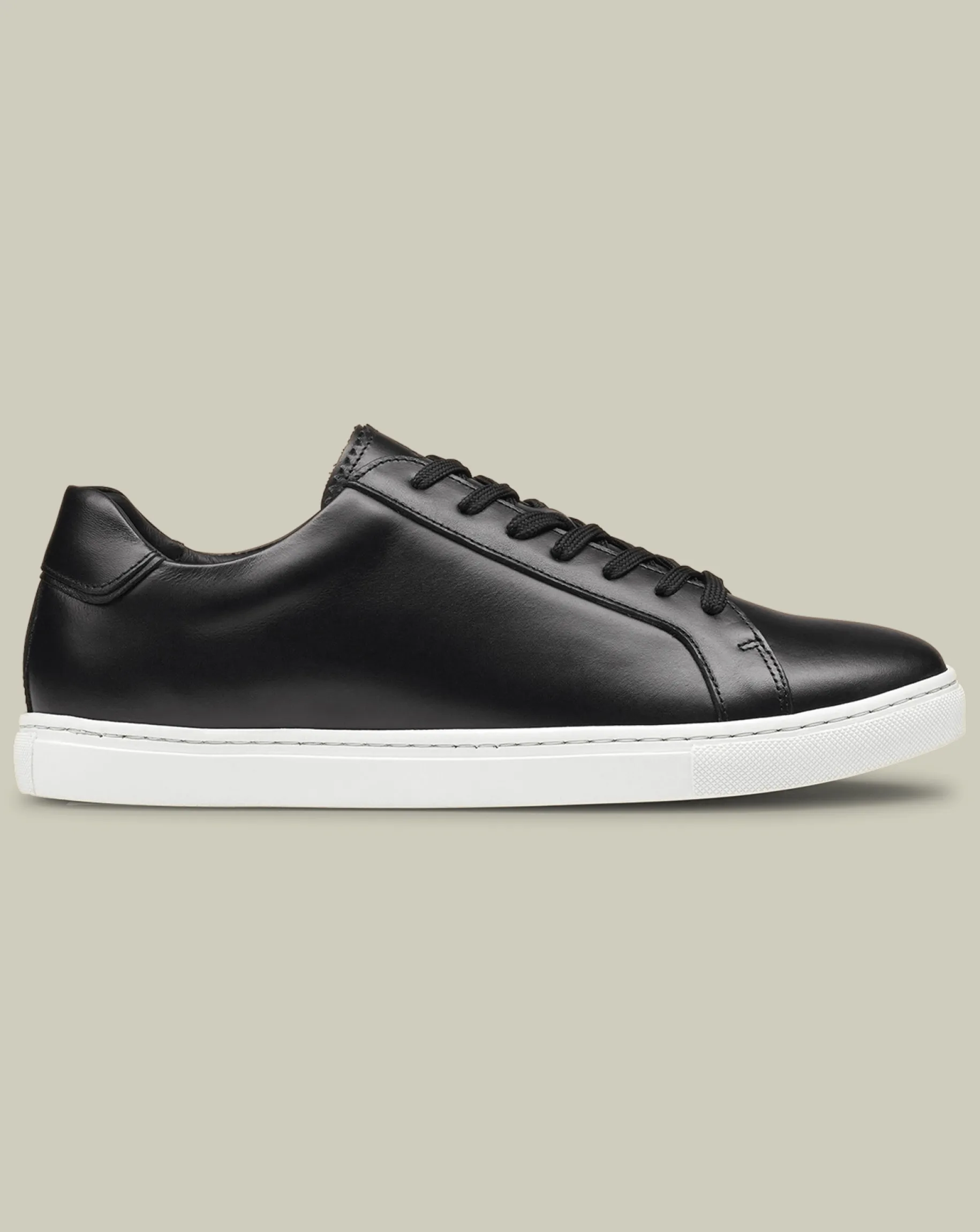 Golf Collection|Sneakers<Charles Tyrwhitt Leather Sneakers - Black