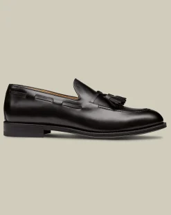 Loafers|Black Shoes<Charles Tyrwhitt Leather Tassel Loafers - Black