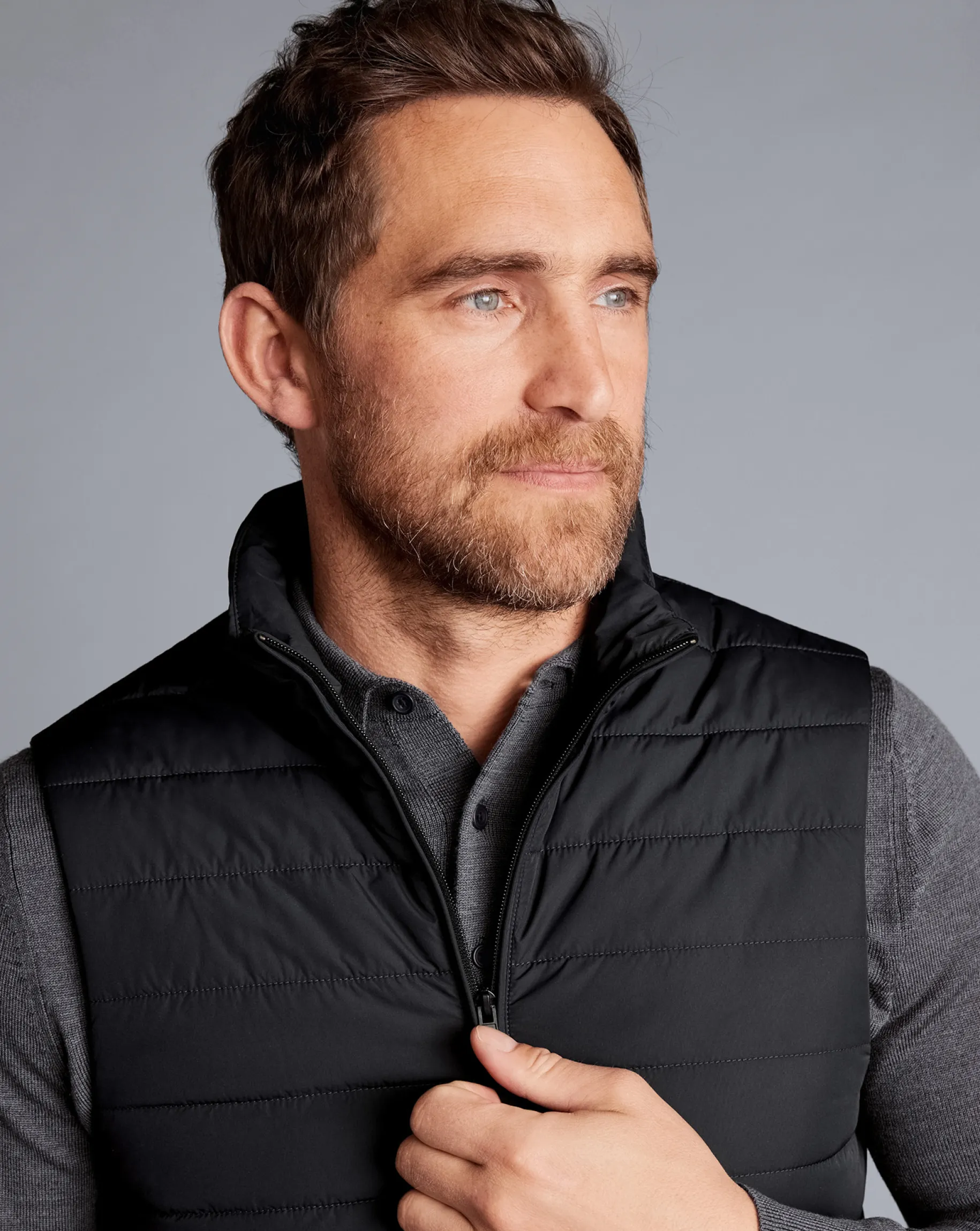 Golf Collection|Vests<Charles Tyrwhitt Lightweight Vest - Black