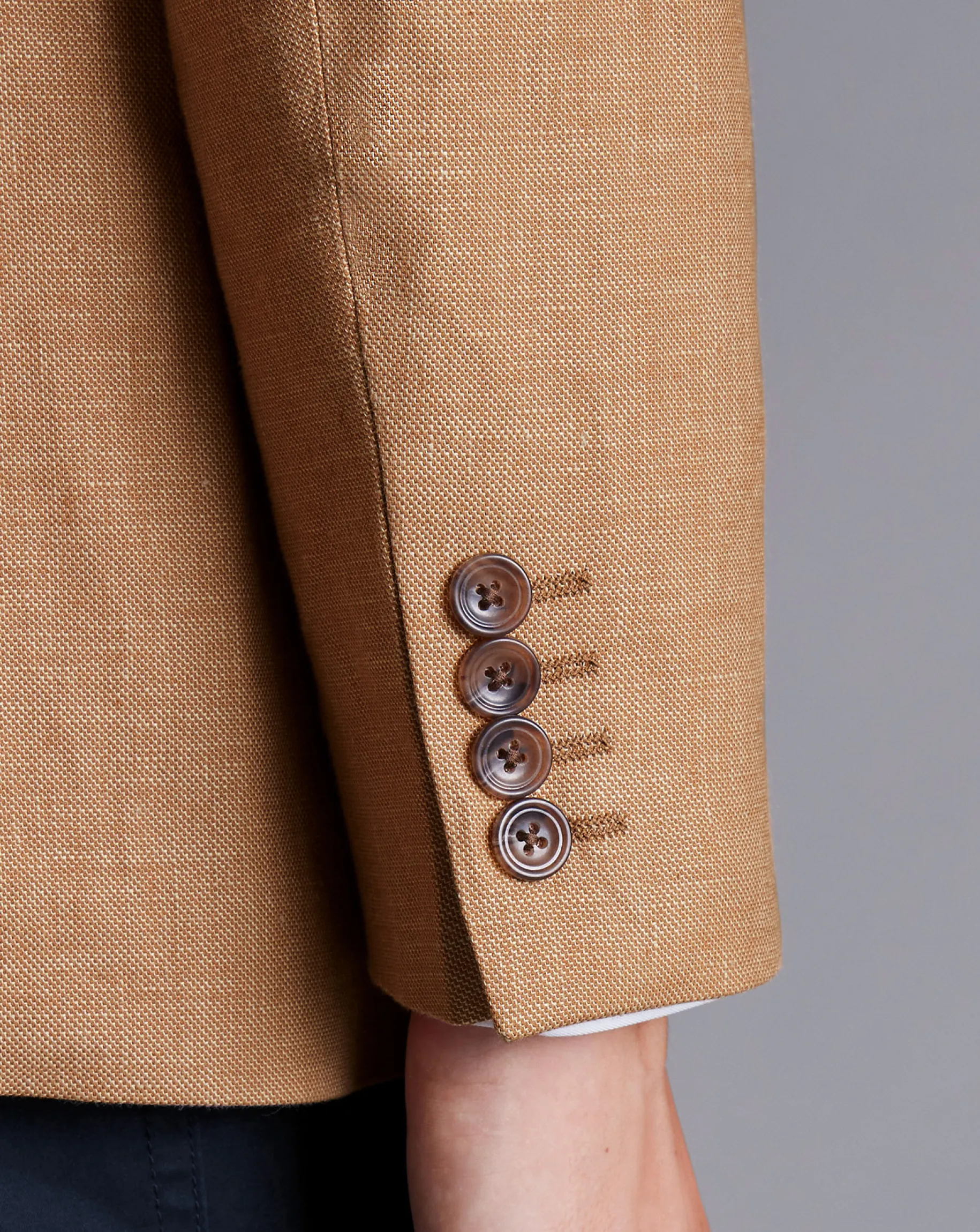 Coats & Jackets|Blazers<Charles Tyrwhitt Linen Cotton Jacket - Camel