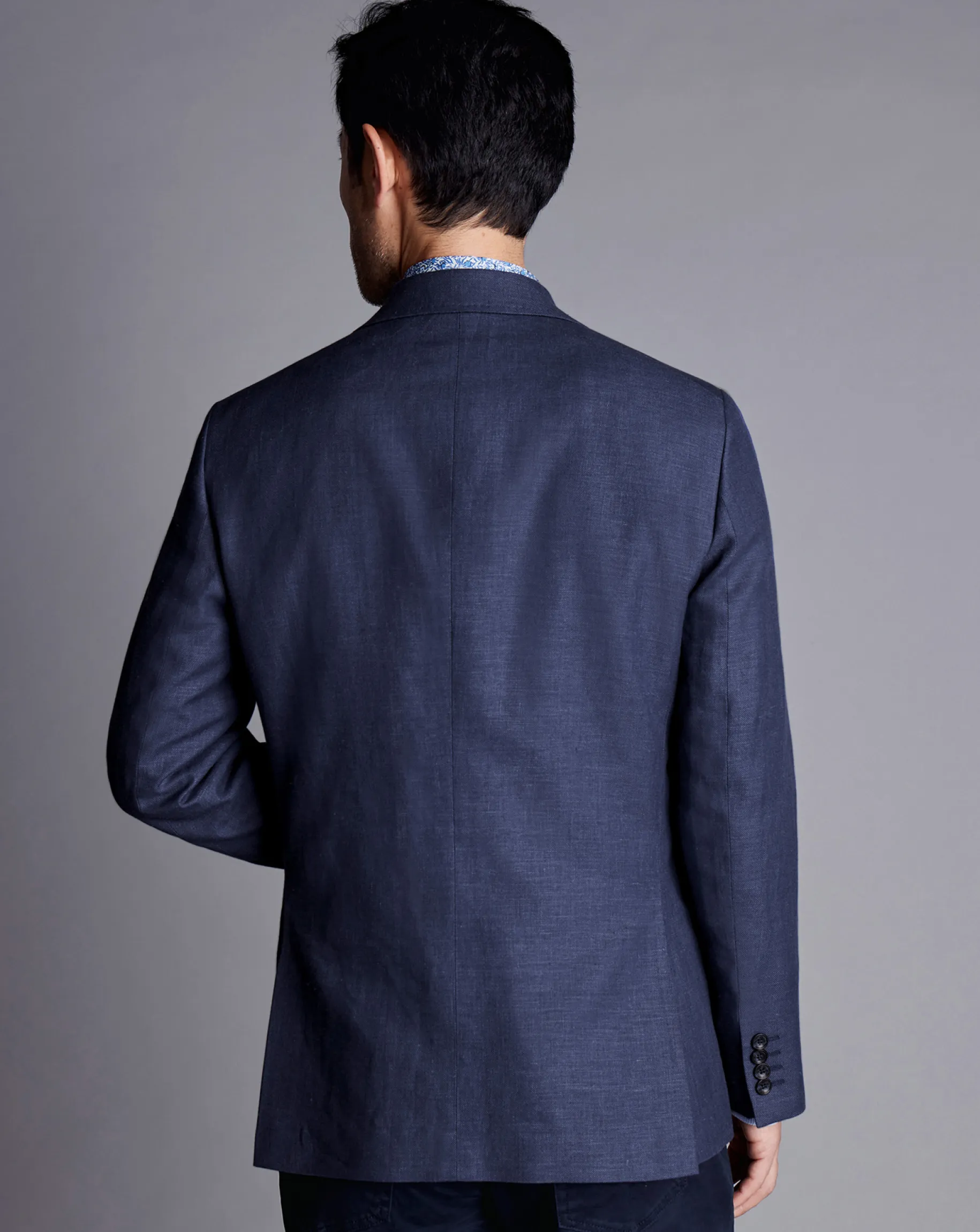 Coats & Jackets|Blazers<Charles Tyrwhitt Linen Cotton Jacket - Blue Indigo