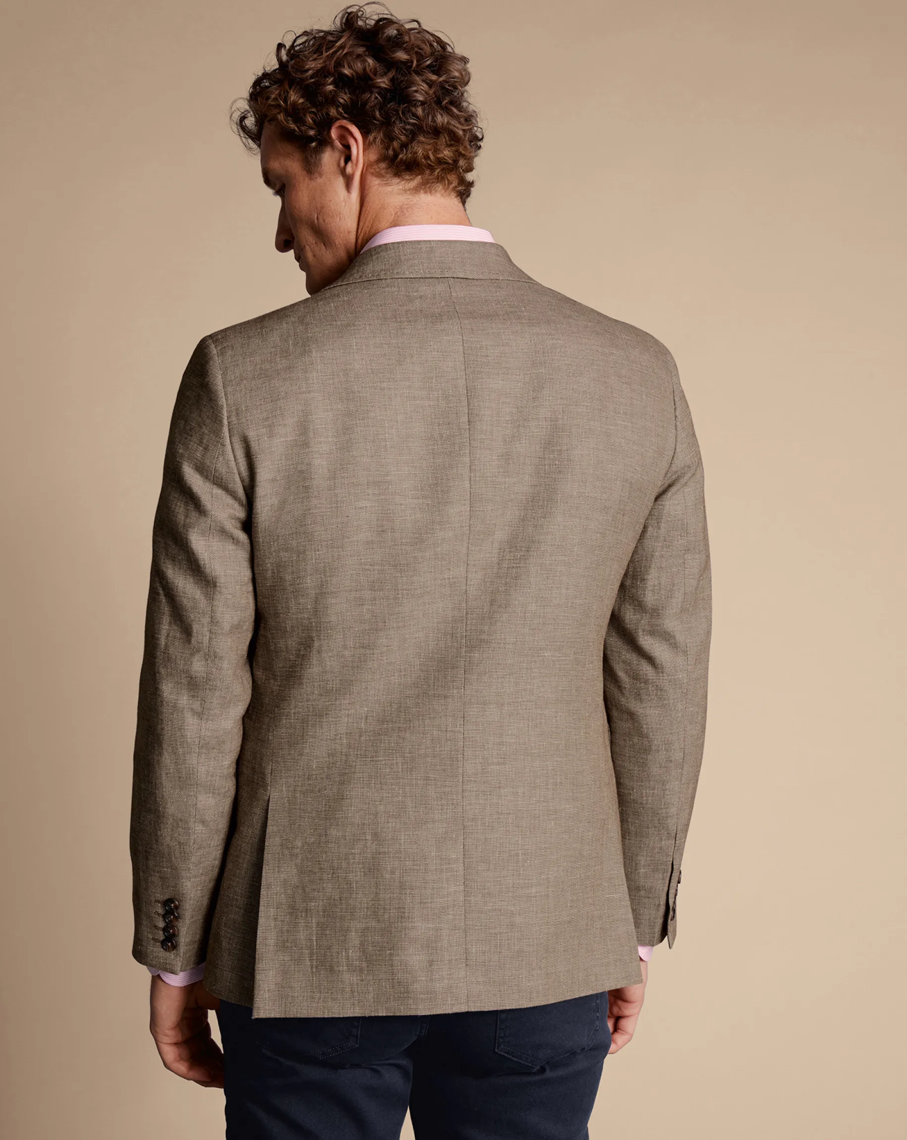 Linen Jackets|Races<Charles Tyrwhitt Linen Cotton Jacket - Taupe