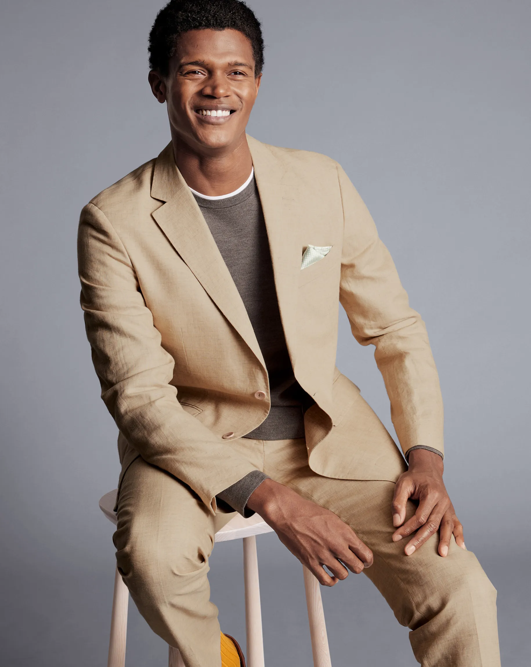 Coats & Jackets|Blazers<Charles Tyrwhitt Linen Jacket - Stone