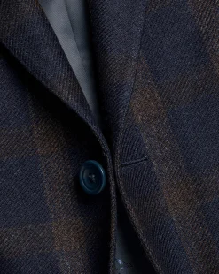 Coats & Jackets|Blazers<Charles Tyrwhitt Luxury Italian Check Jacket - Navy