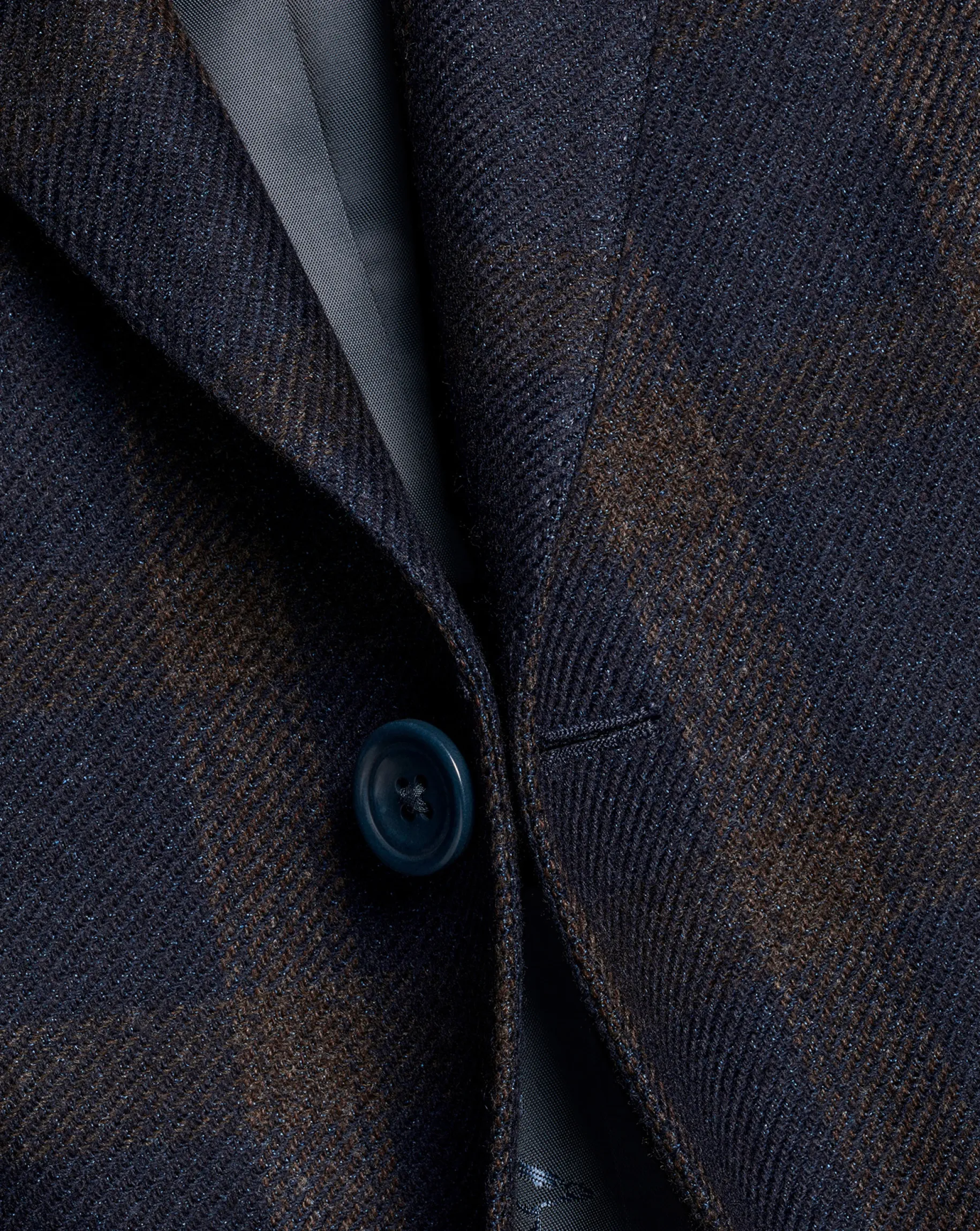 Coats & Jackets|Blazers<Charles Tyrwhitt Luxury Italian Check Jacket - Navy