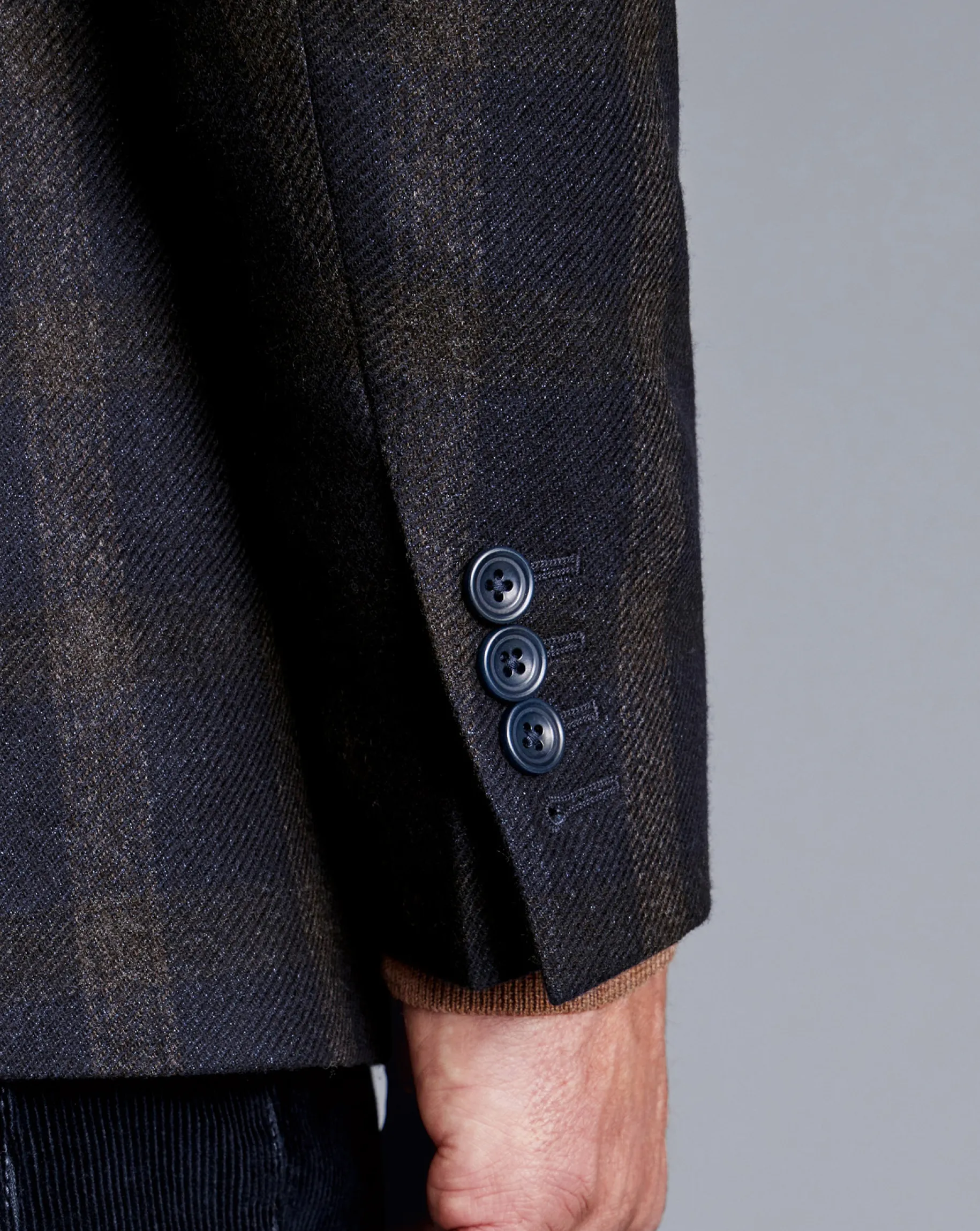 Coats & Jackets|Blazers<Charles Tyrwhitt Luxury Italian Check Jacket - Navy