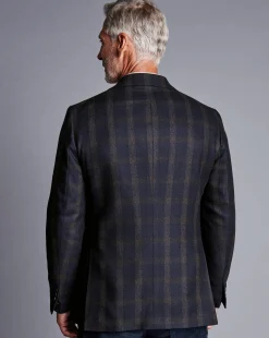 Coats & Jackets|Blazers<Charles Tyrwhitt Luxury Italian Check Jacket - Navy