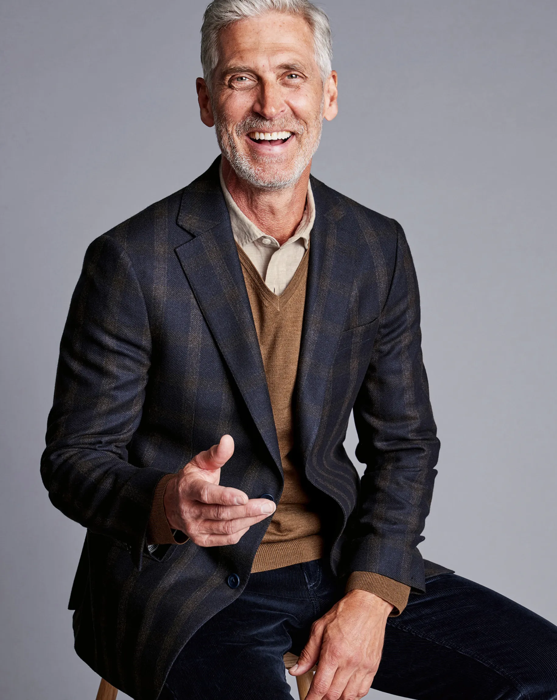 Coats & Jackets|Blazers<Charles Tyrwhitt Luxury Italian Check Jacket - Navy