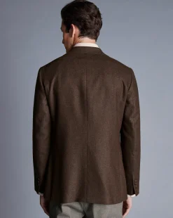 Coats & Jackets|Blazers<Charles Tyrwhitt Luxury Italian Twill Jacket - Toffee