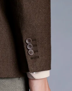 Coats & Jackets|Blazers<Charles Tyrwhitt Luxury Italian Twill Jacket - Toffee