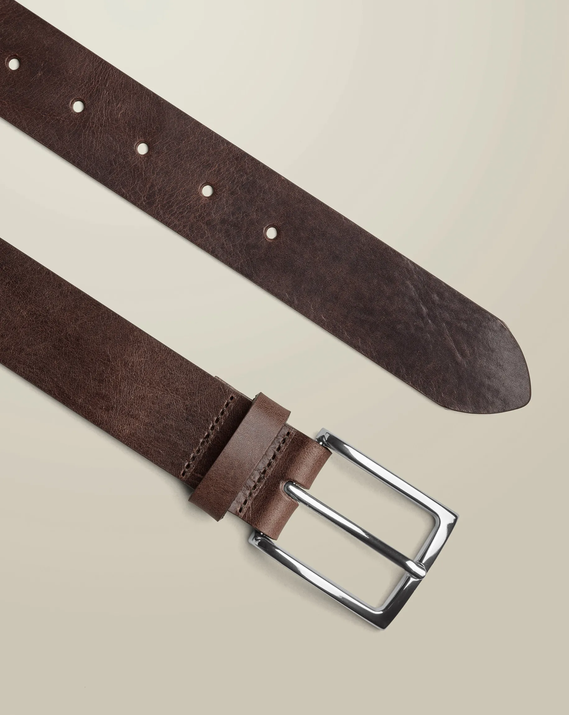 Belts & Suspenders|Leather Goods<Charles Tyrwhitt Made in England Leather Chino Belt - Chocolate Brown