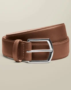 Belts & Suspenders|Leather Goods<Charles Tyrwhitt Made in England Leather Formal Belt - Tan