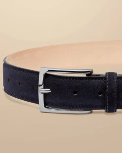 Belts & Suspenders<Charles Tyrwhitt Made In England Suede Belt - Dark Navy