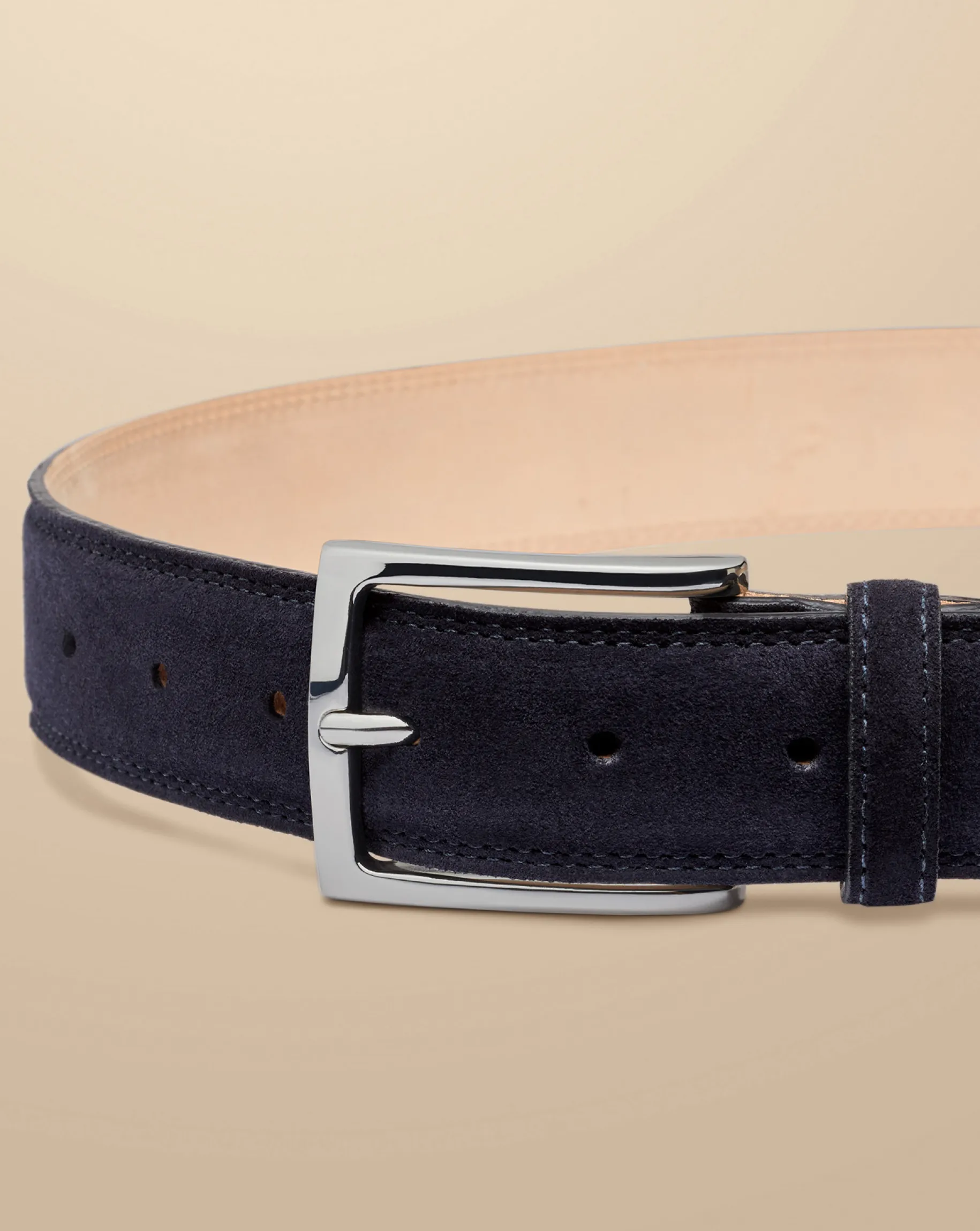 Belts & Suspenders<Charles Tyrwhitt Made In England Suede Belt - Dark Navy