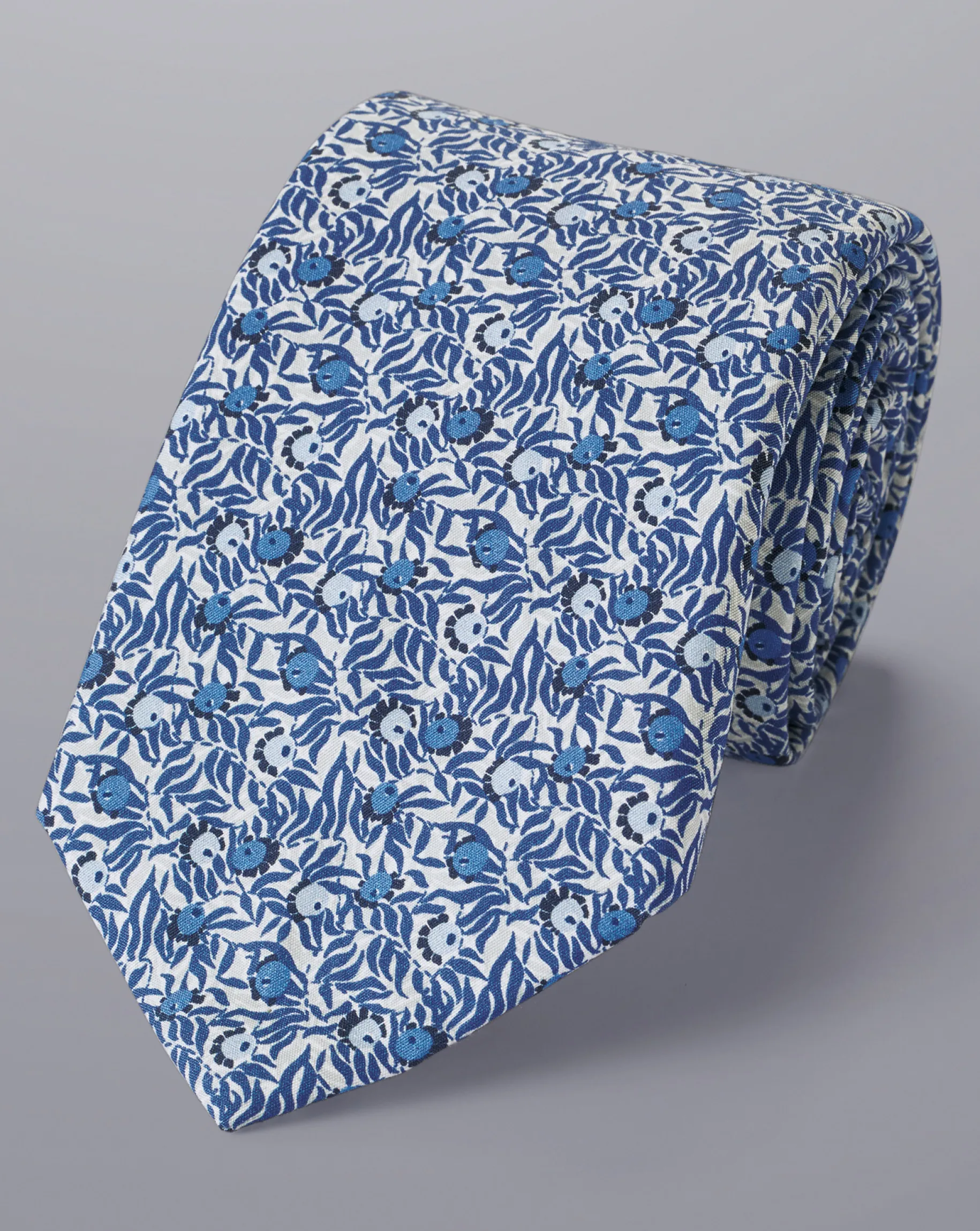 Liberty Print Shirts|Wedding<Charles Tyrwhitt Made With Liberty Fabric Berry Print Cotton Tie - Blue Indigo