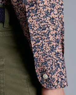 Business Casual Shirts|Casual Shirts<Charles Tyrwhitt Made With Liberty Fabric Floral Print Semi-Spread Collar Shirt - Pink