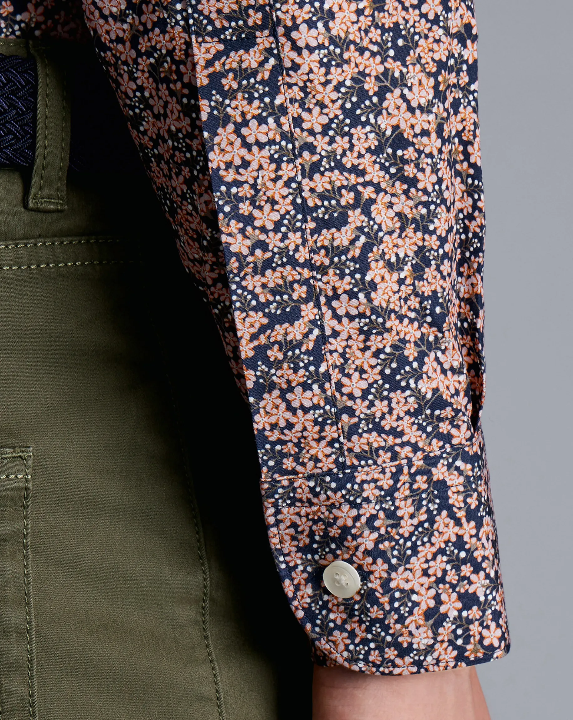 Business Casual Shirts|Casual Shirts<Charles Tyrwhitt Made With Liberty Fabric Floral Print Semi-Spread Collar Shirt - Pink