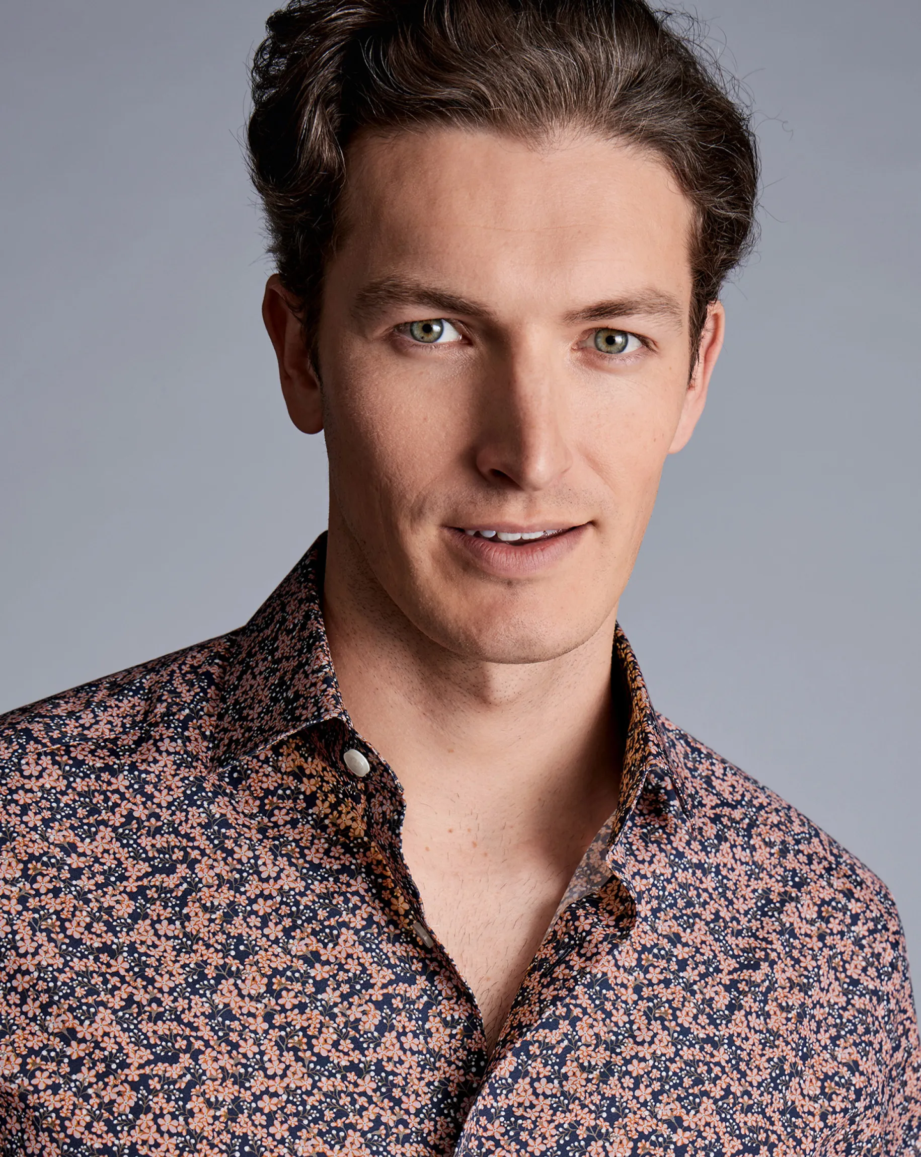 Business Casual Shirts|Casual Shirts<Charles Tyrwhitt Made With Liberty Fabric Floral Print Semi-Spread Collar Shirt - Pink