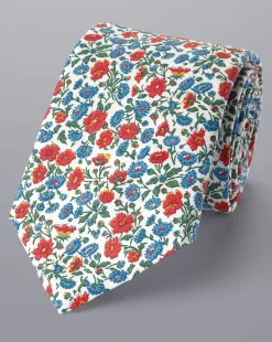 Liberty Print Shirts|Wedding<Charles Tyrwhitt Made With Liberty Fabric Floral Print Cotton Tie - Red