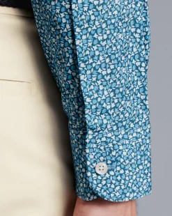 Liberty Print Shirts|Dress Shirts<Charles Tyrwhitt Made With Liberty Fabric Petal Print Semi-Spread Collar Shirt - Blue Indigo