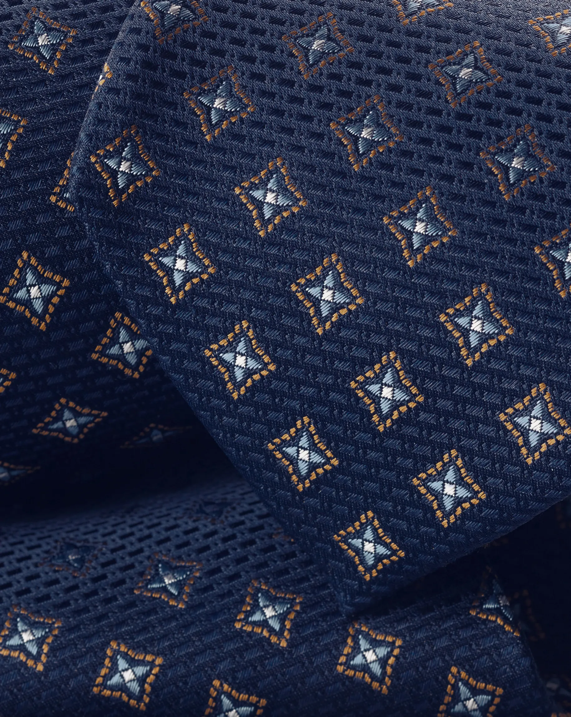 Ties & Bow-ties<Charles Tyrwhitt Medallion Pattern Silk Tie - French Blue