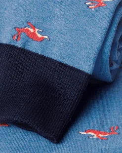Socks<Charles Tyrwhitt Melange Hare Socks - Cornflower Blue