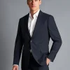 Suit Jackets|Blazers<Charles Tyrwhitt Melange Pinstripe Suit Jacket - Dark Navy