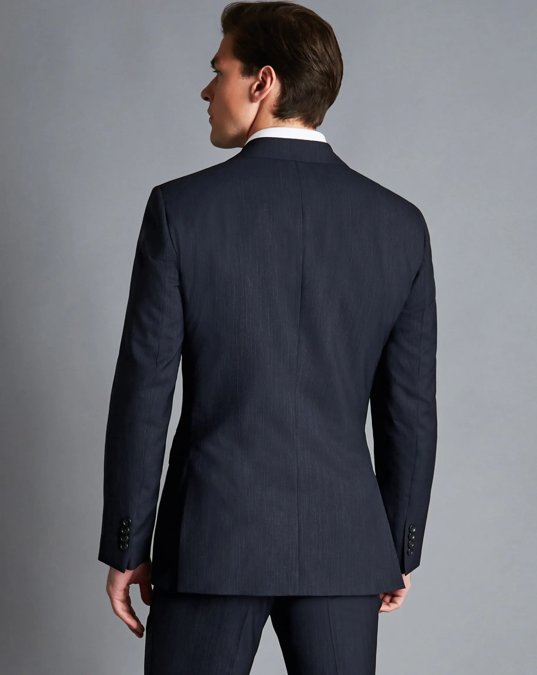 Suit Jackets|Blazers<Charles Tyrwhitt Melange Pinstripe Suit Jacket - Dark Navy