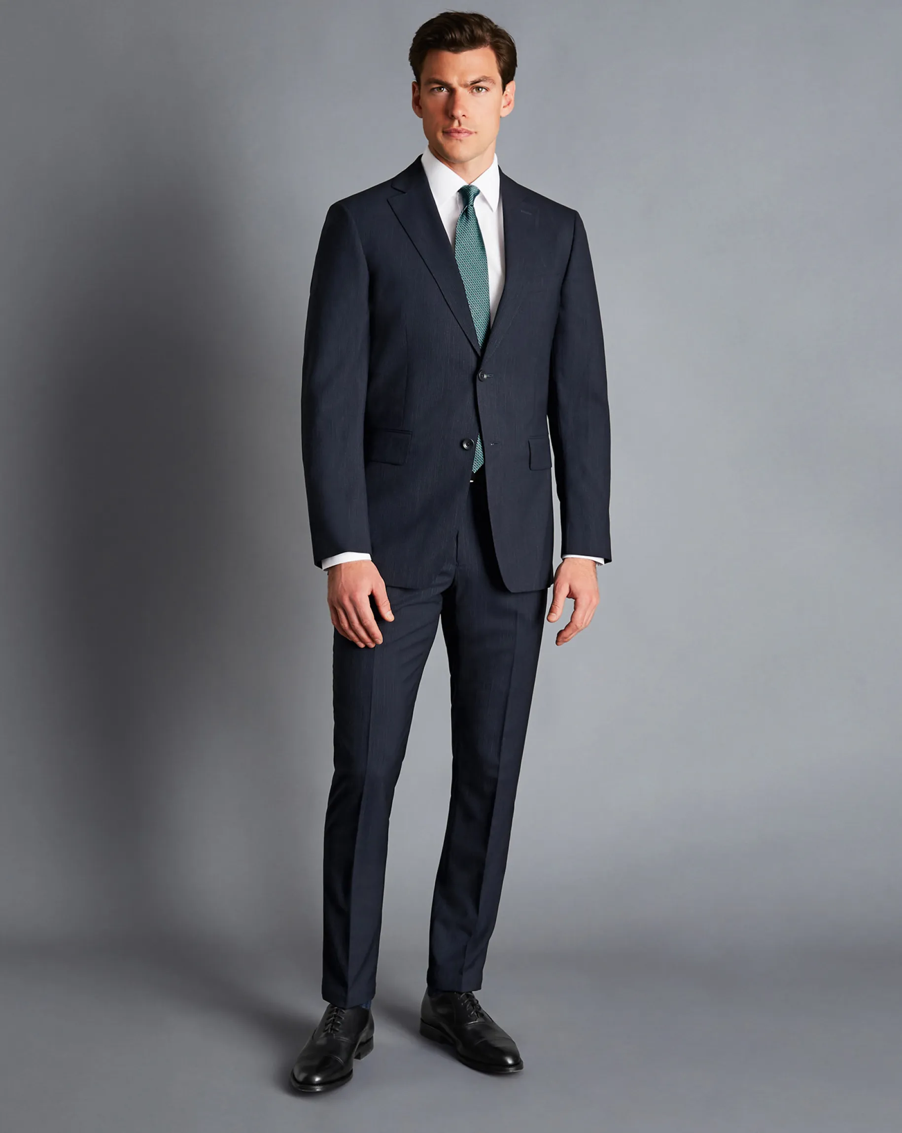 Suit Jackets|Blazers<Charles Tyrwhitt Melange Pinstripe Suit Jacket - Dark Navy