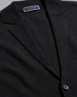Grey Sweaters|Merino Sweaters<Charles Tyrwhitt Merino Blazer - Grey Charcoal