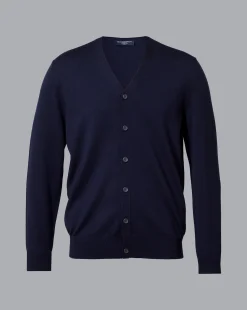 Blue Sweaters|Cardigans<Charles Tyrwhitt Merino Cardigan - Navy